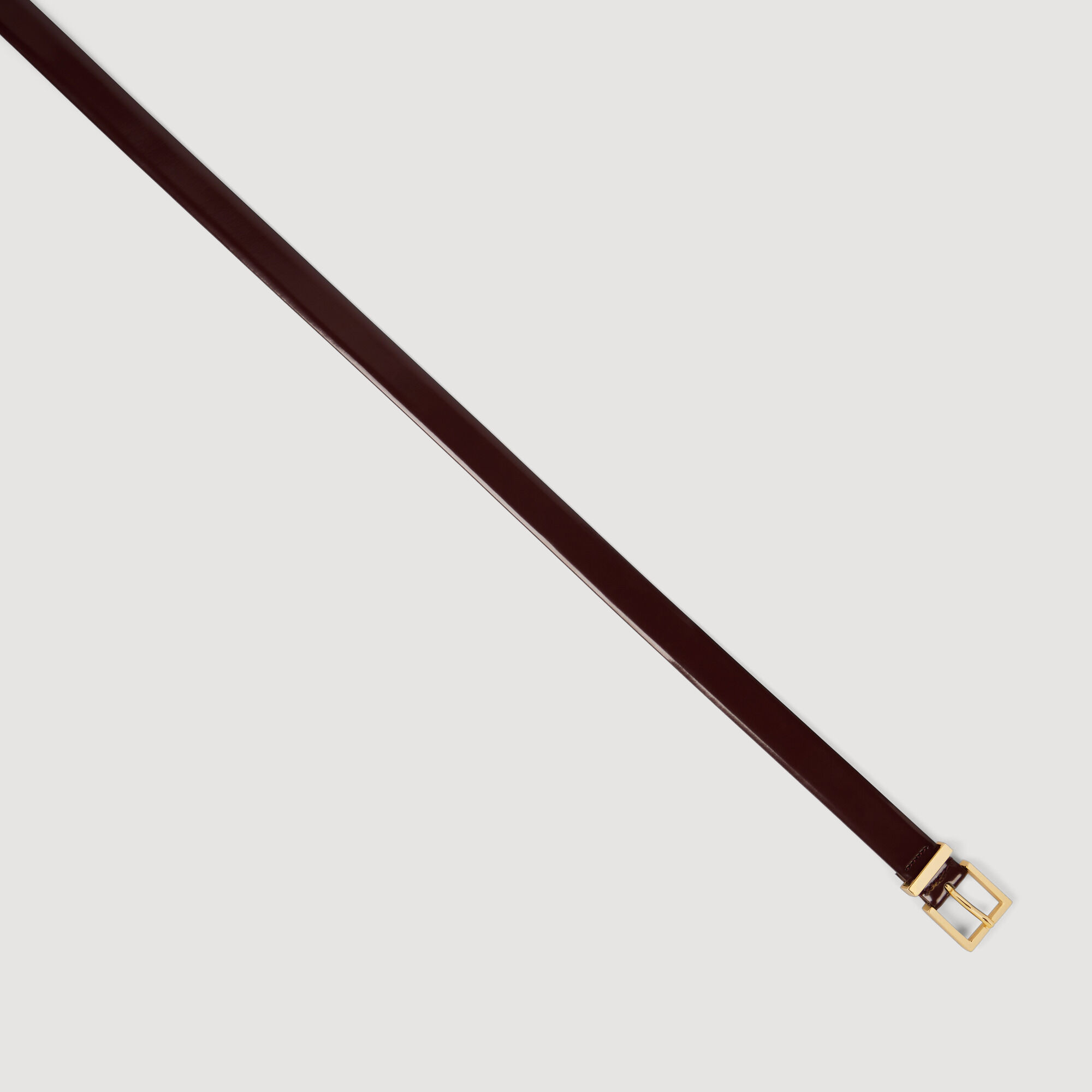 Glatter Leder-Gürtel mit Metallverschluss