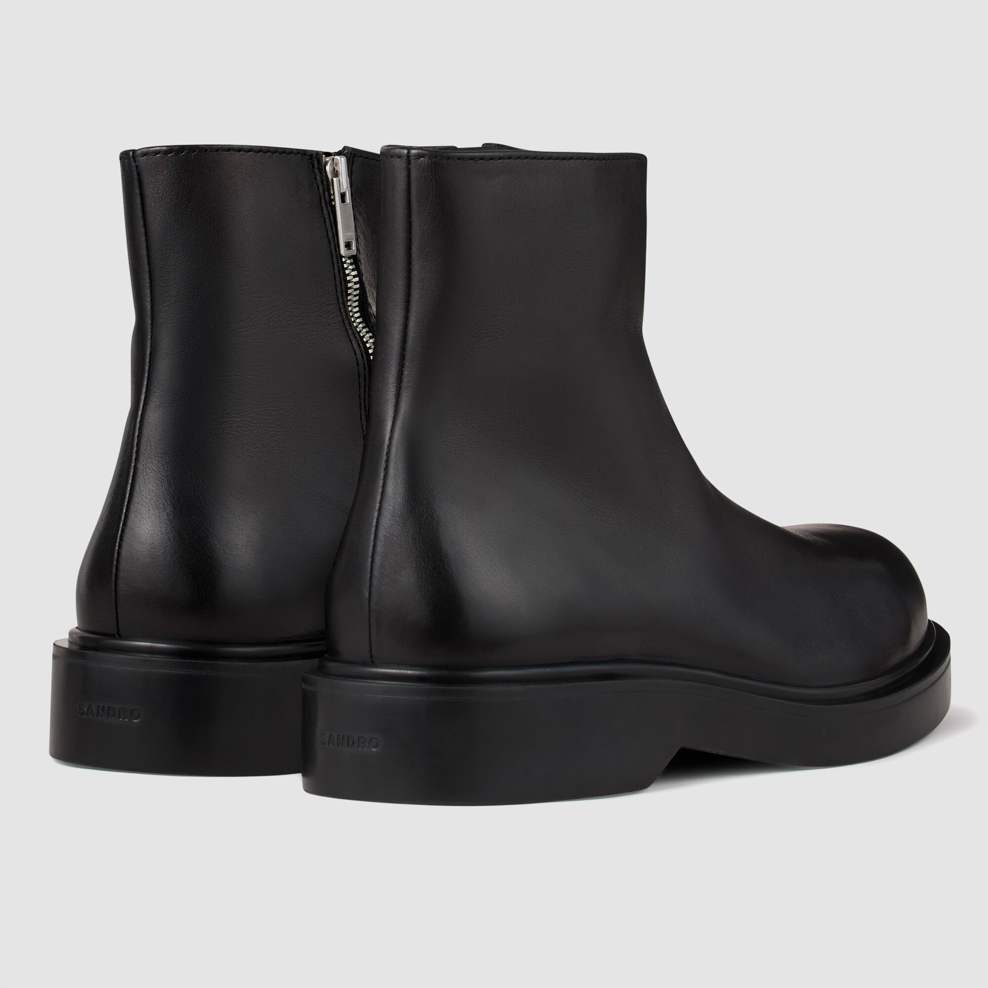 Zippstiefeletten aus Leder