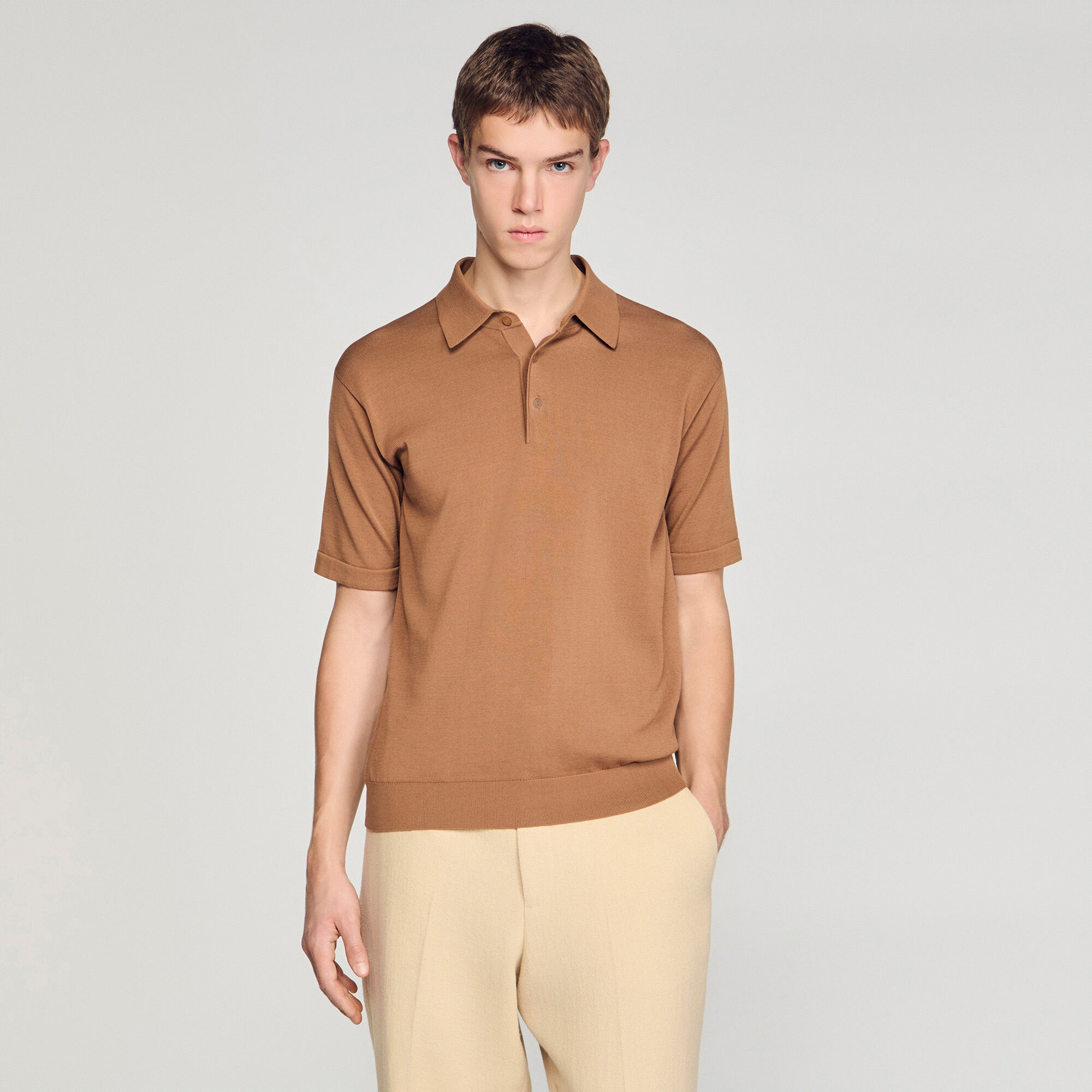 Polo-Shirt aus Baumwolle und Seide