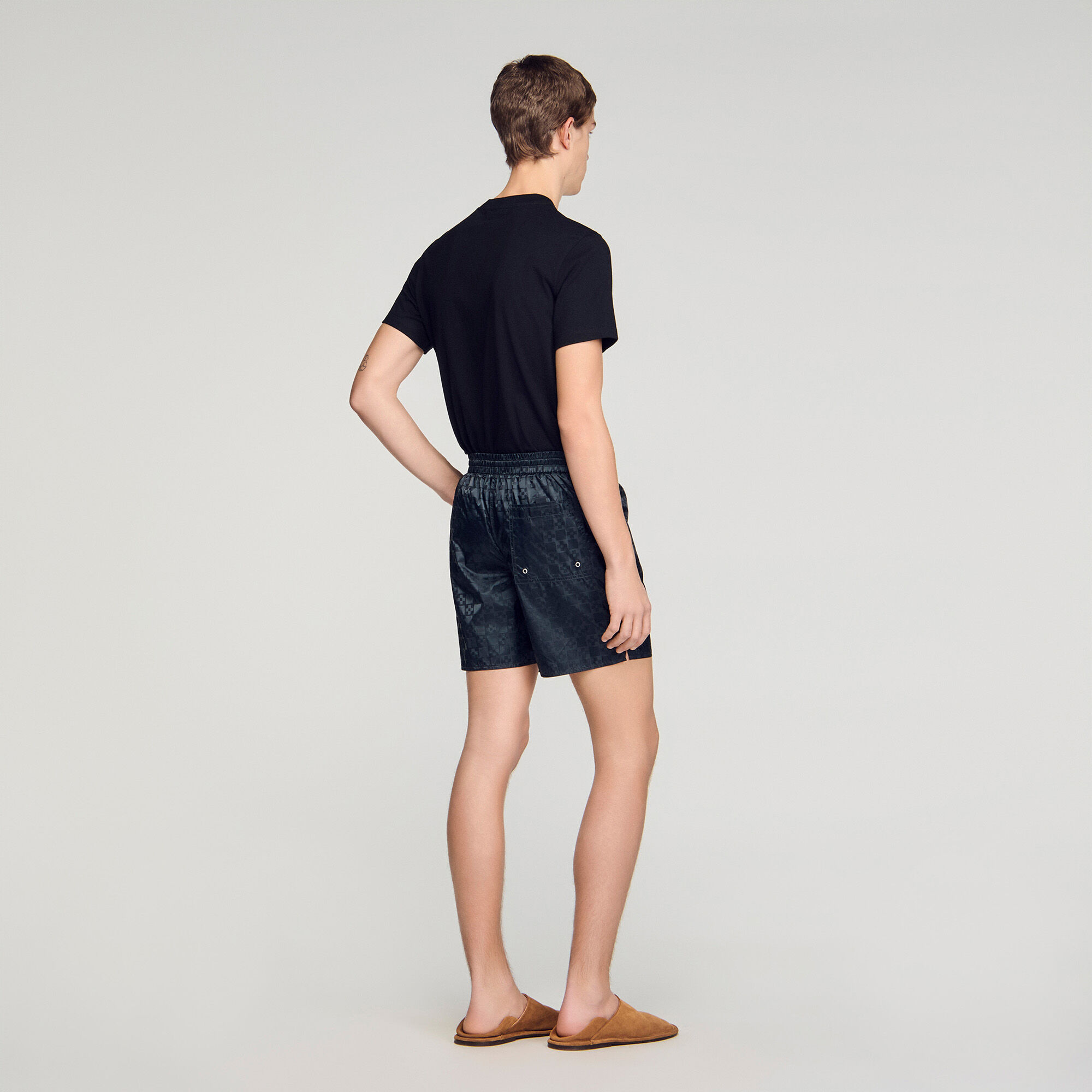 Schwimmshorts mit quadratischem Design