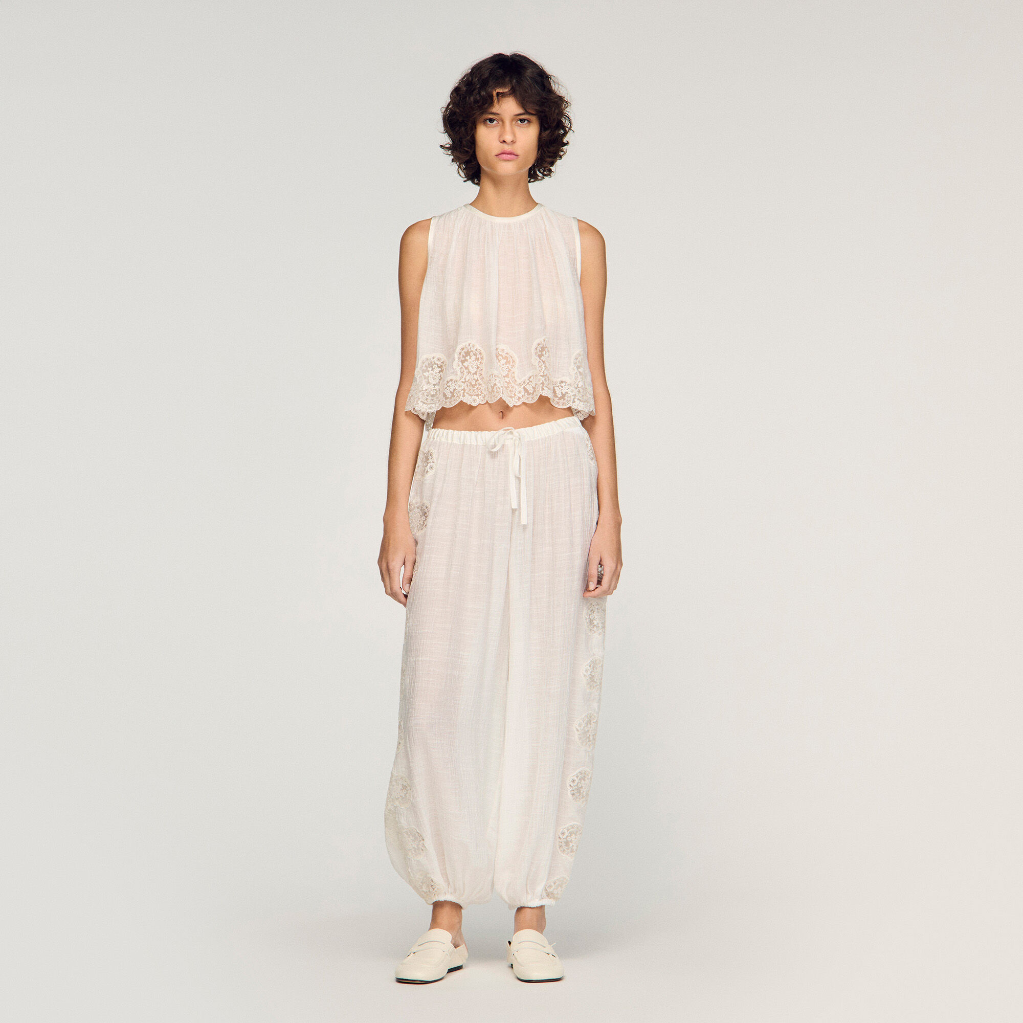 Crepon Crop-Top