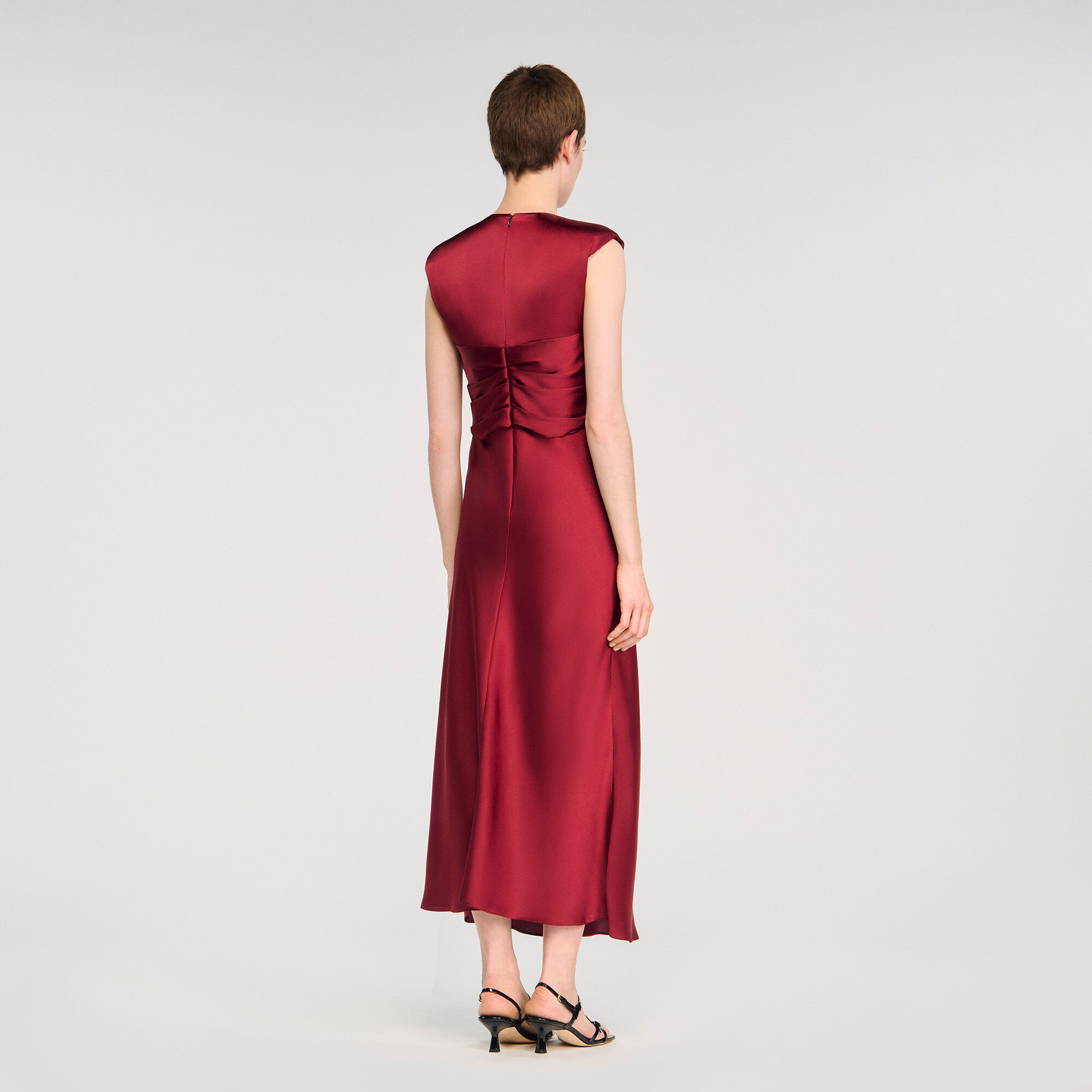V-Ausschnitt Maxikleid
