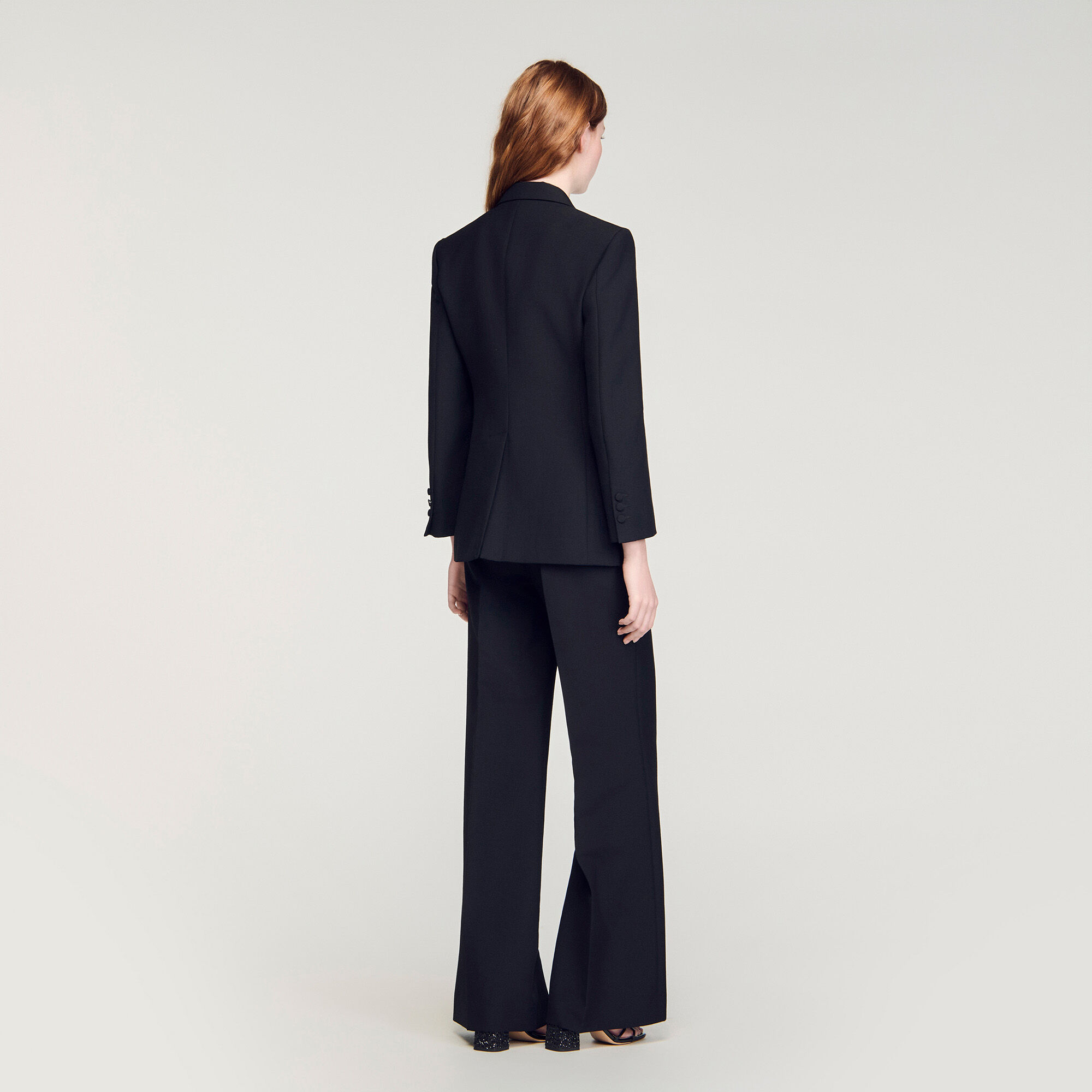 Smokingjacke mit Satin-Kragen