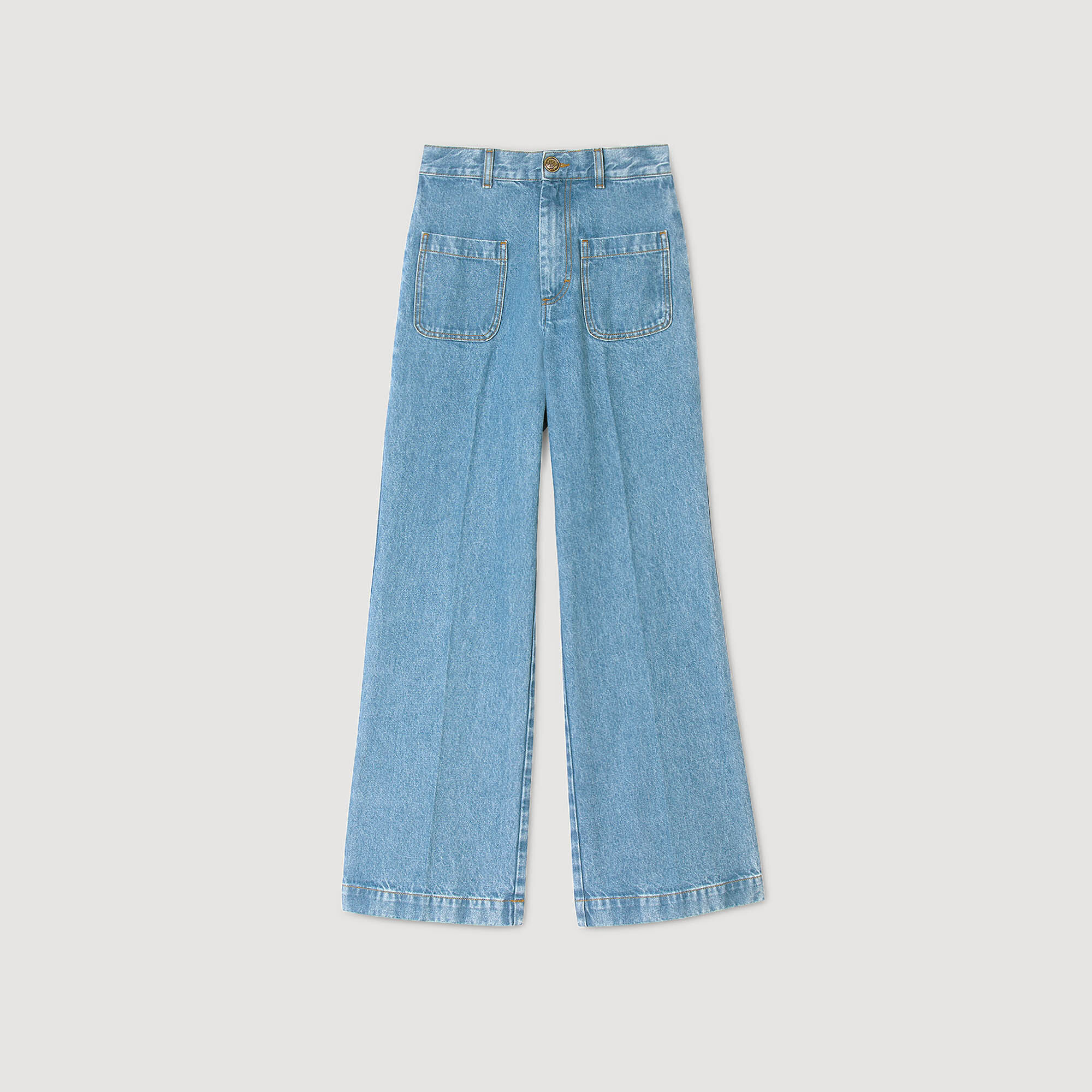 Weite Hose mit hohem Bund