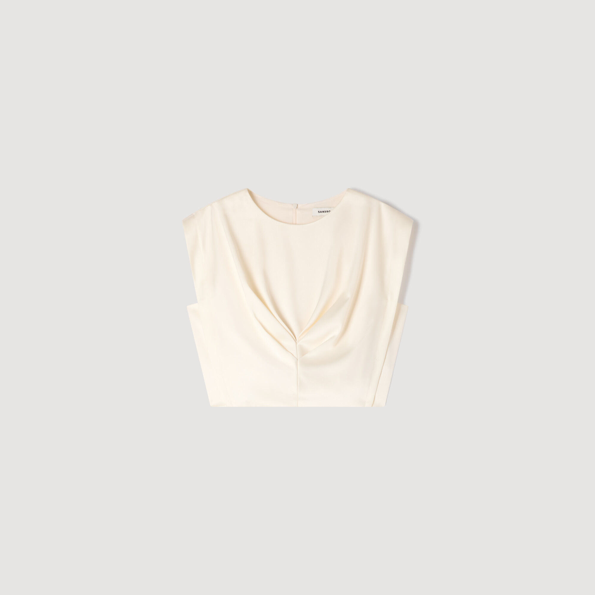 Pleated Satin-Top