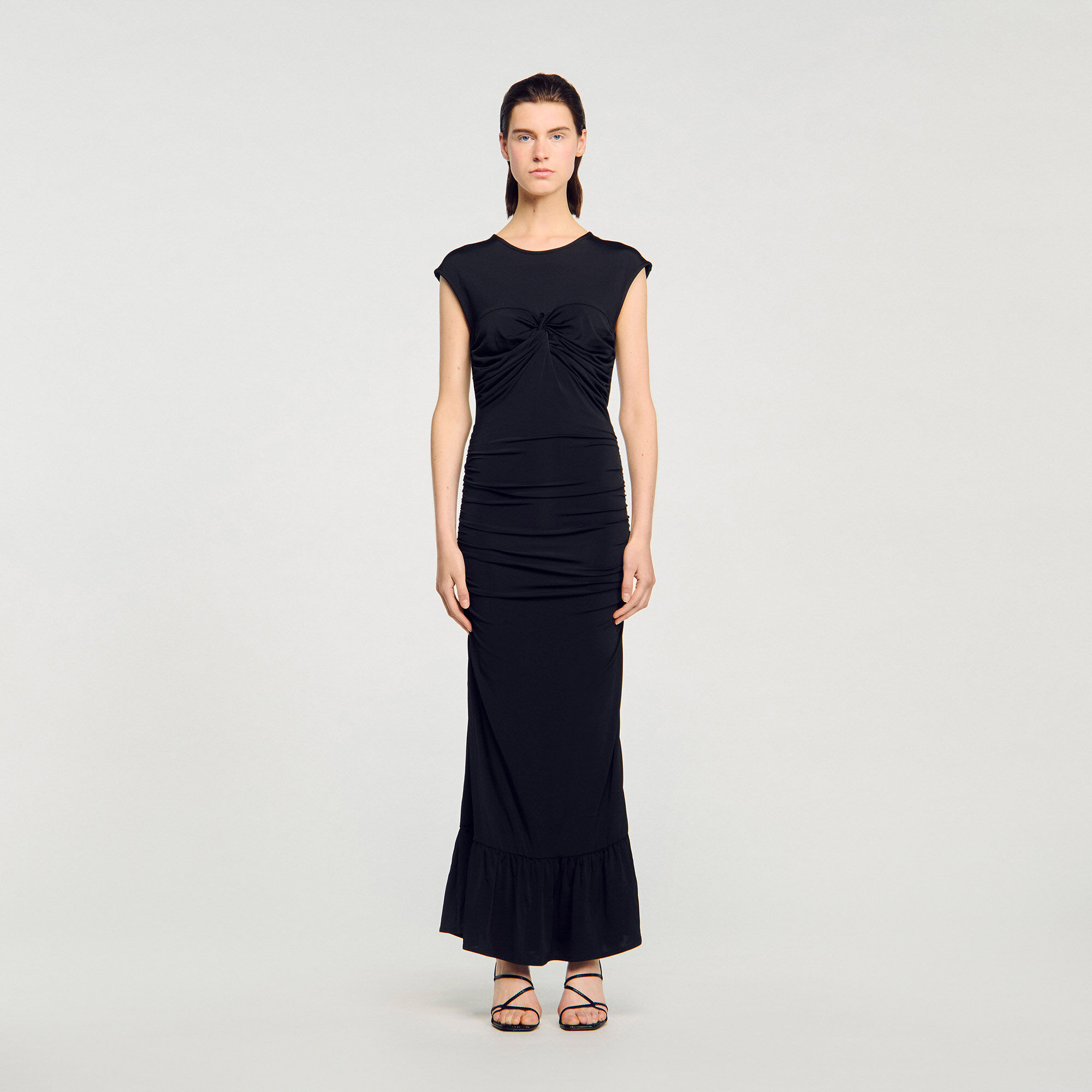 Gefaltete Maxikleid
