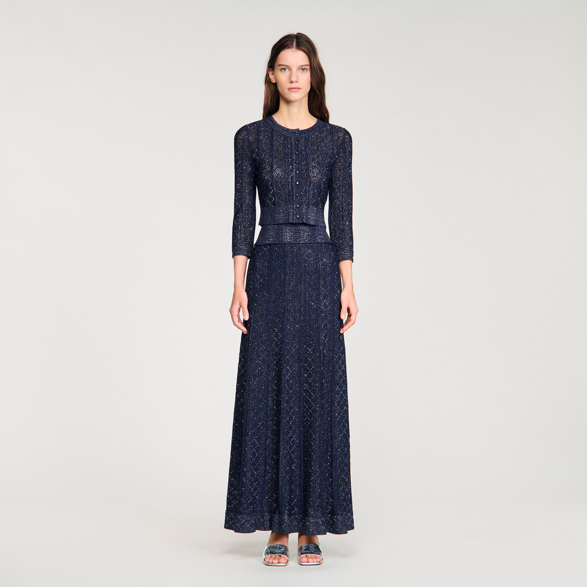 Glitzer-Strick-Shortcardigan
