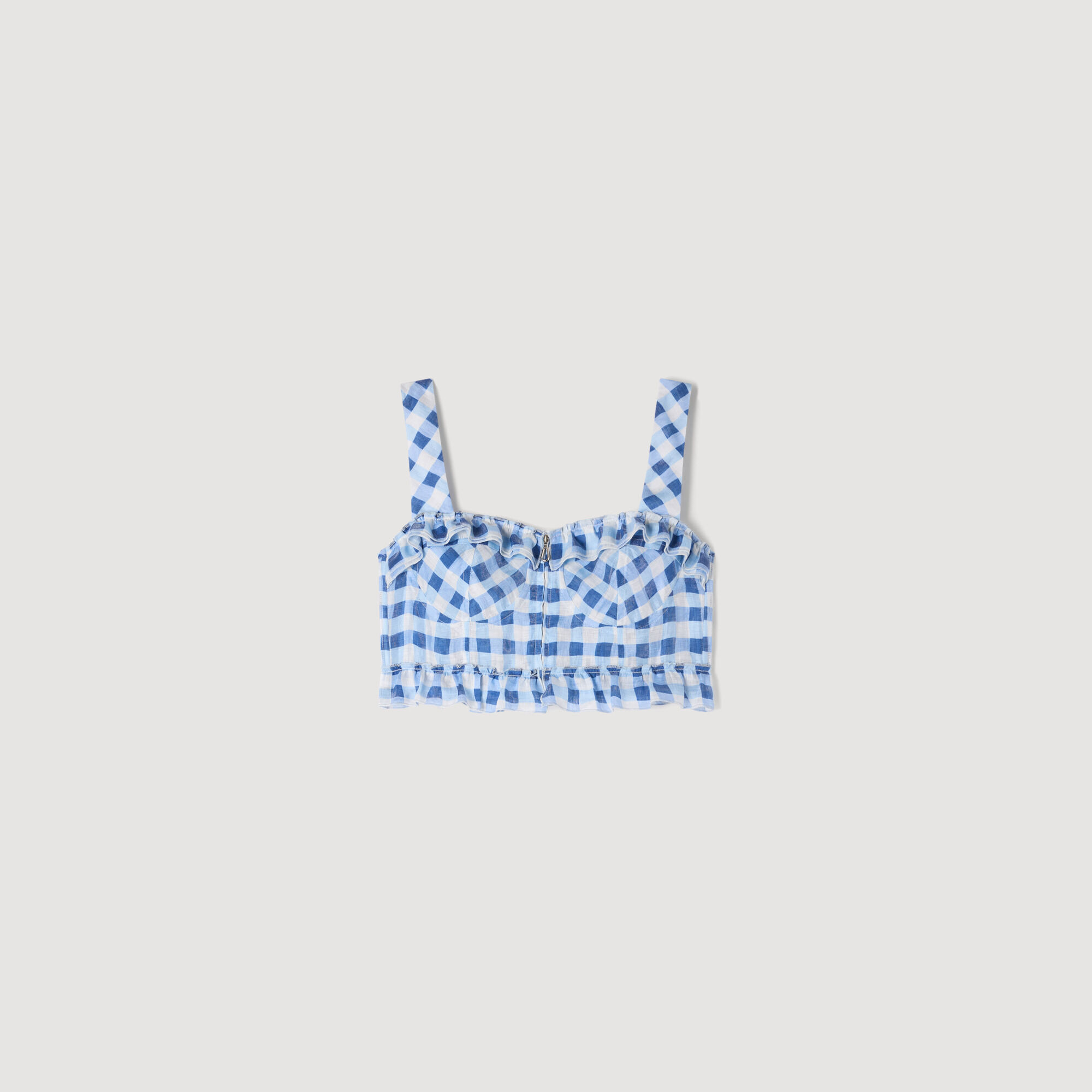 Gingham-Leinen-Top