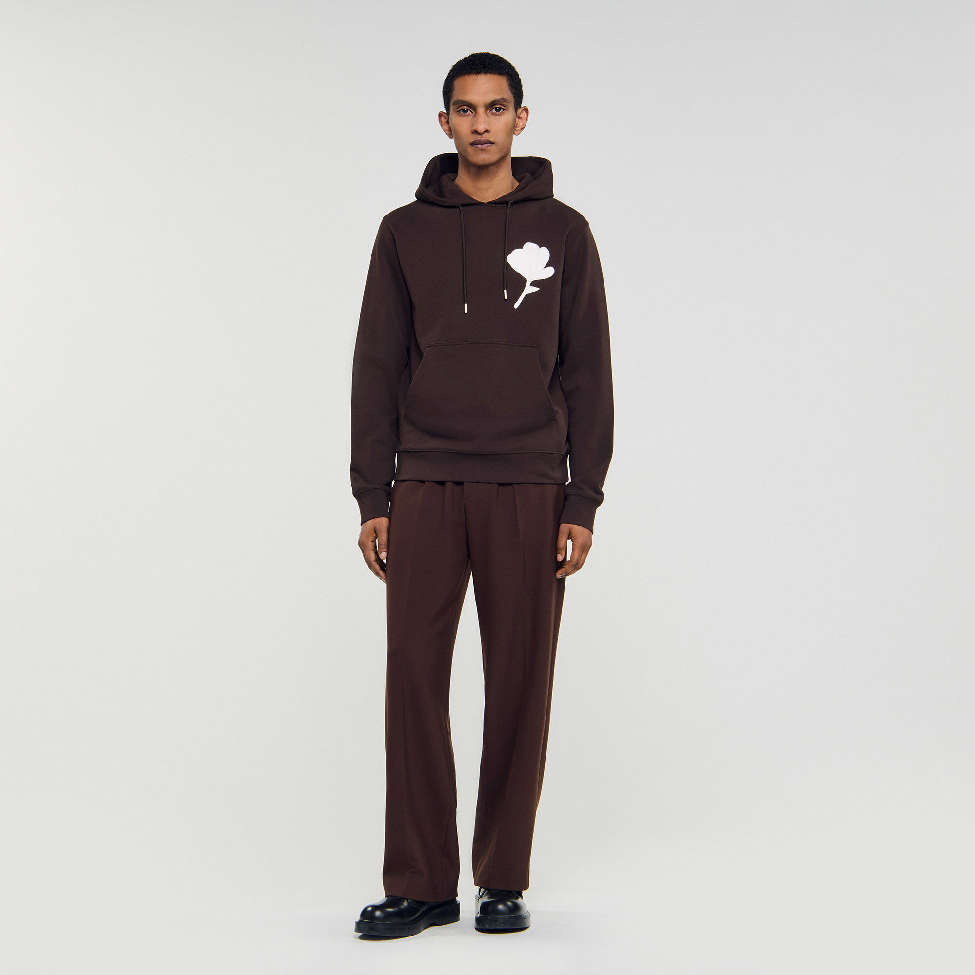Hoodie mit Blumenpatch