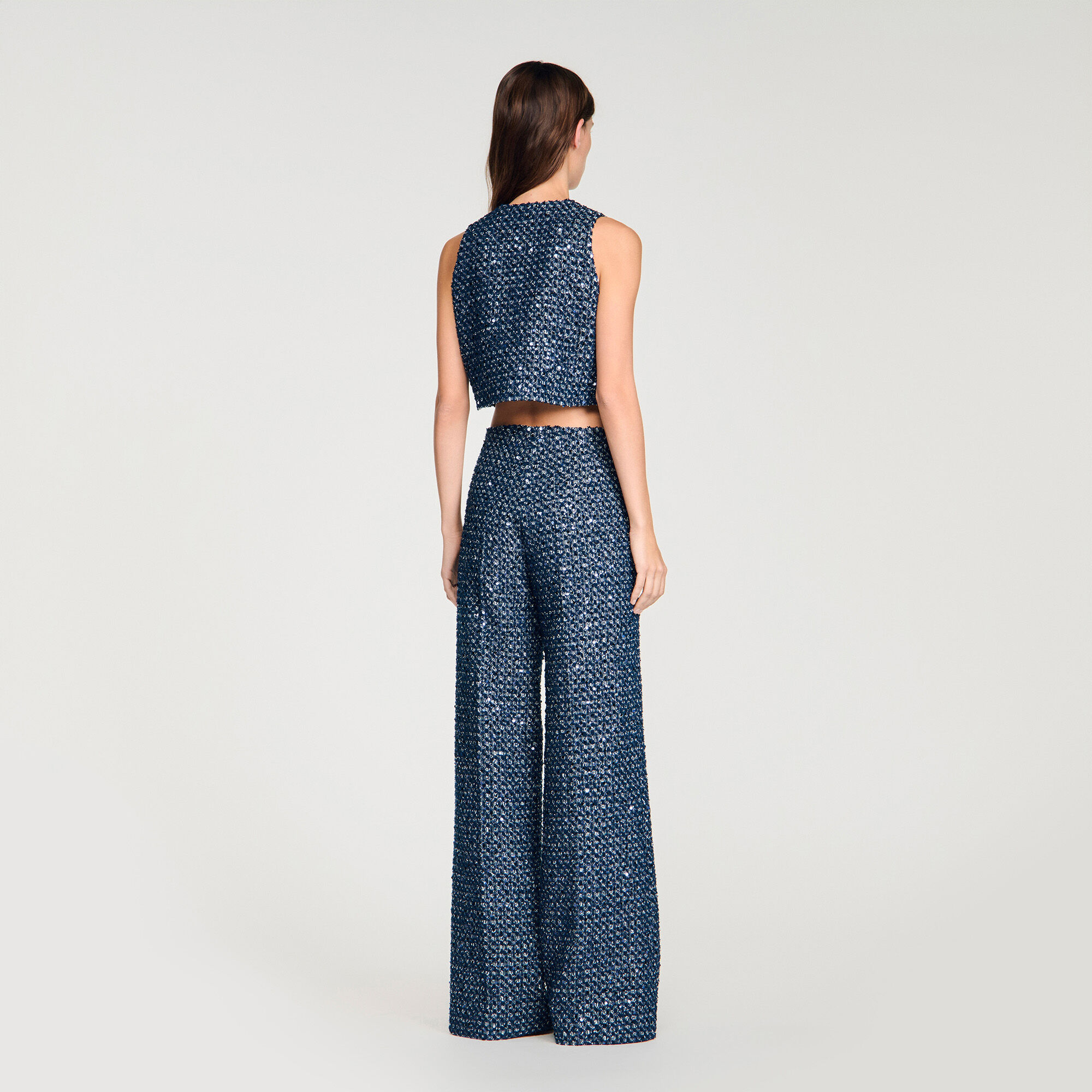 Glitzer-Crop-Top