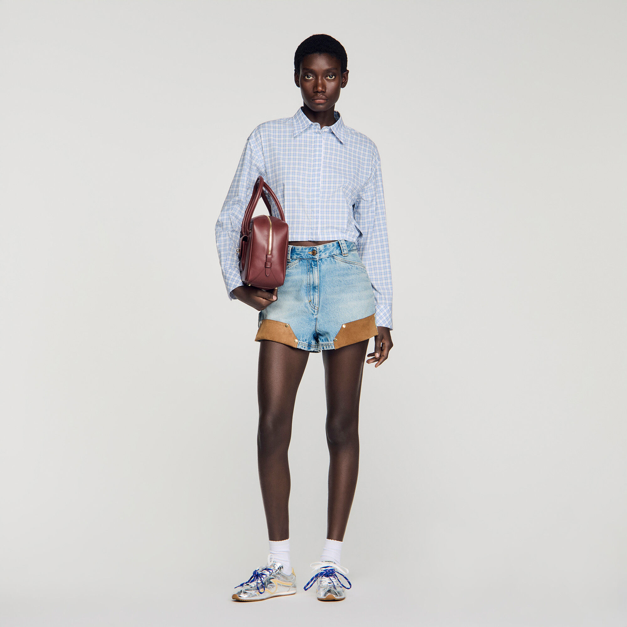 Kurze karierte Hemd