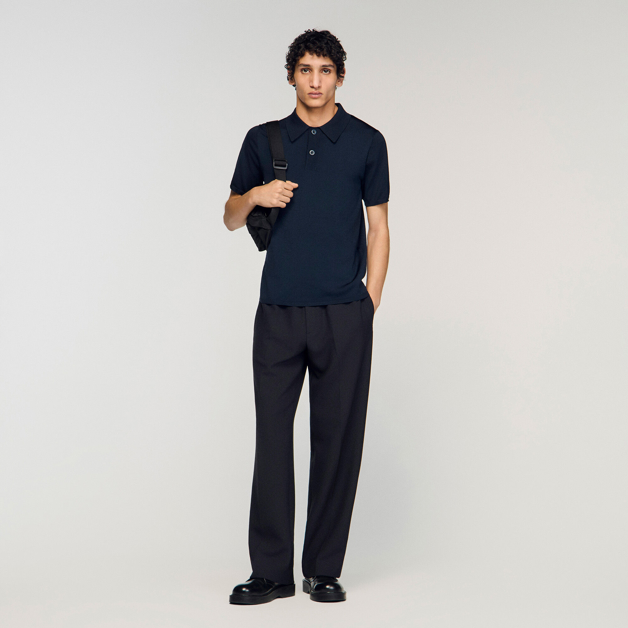 Polo-Shirt aus Strickware mit kurzen Ärmeln